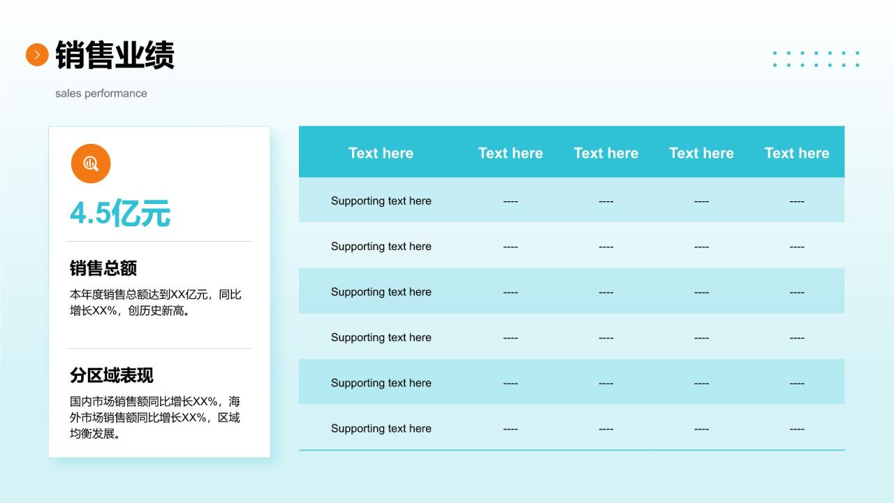 蓝色商务风企业年度成果展示PPT模板