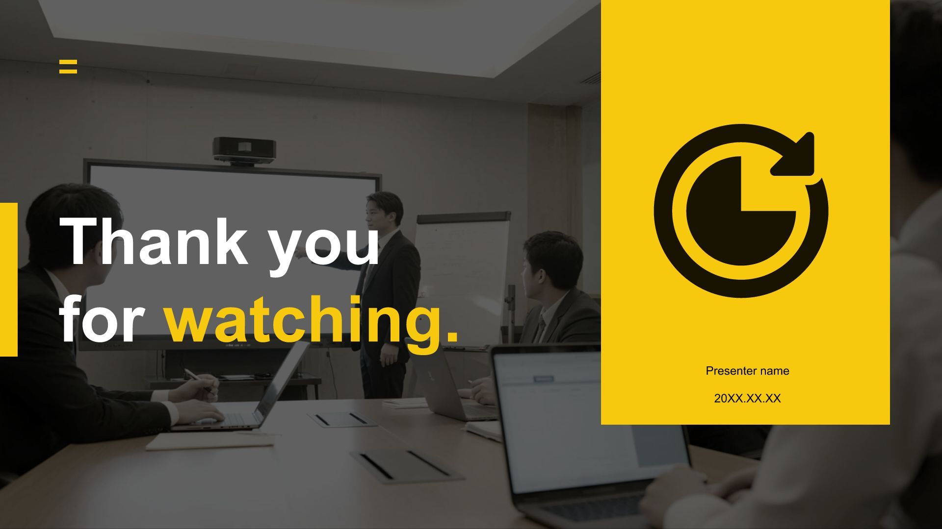 黄色商务风品牌公关年终工作总结PPT模板