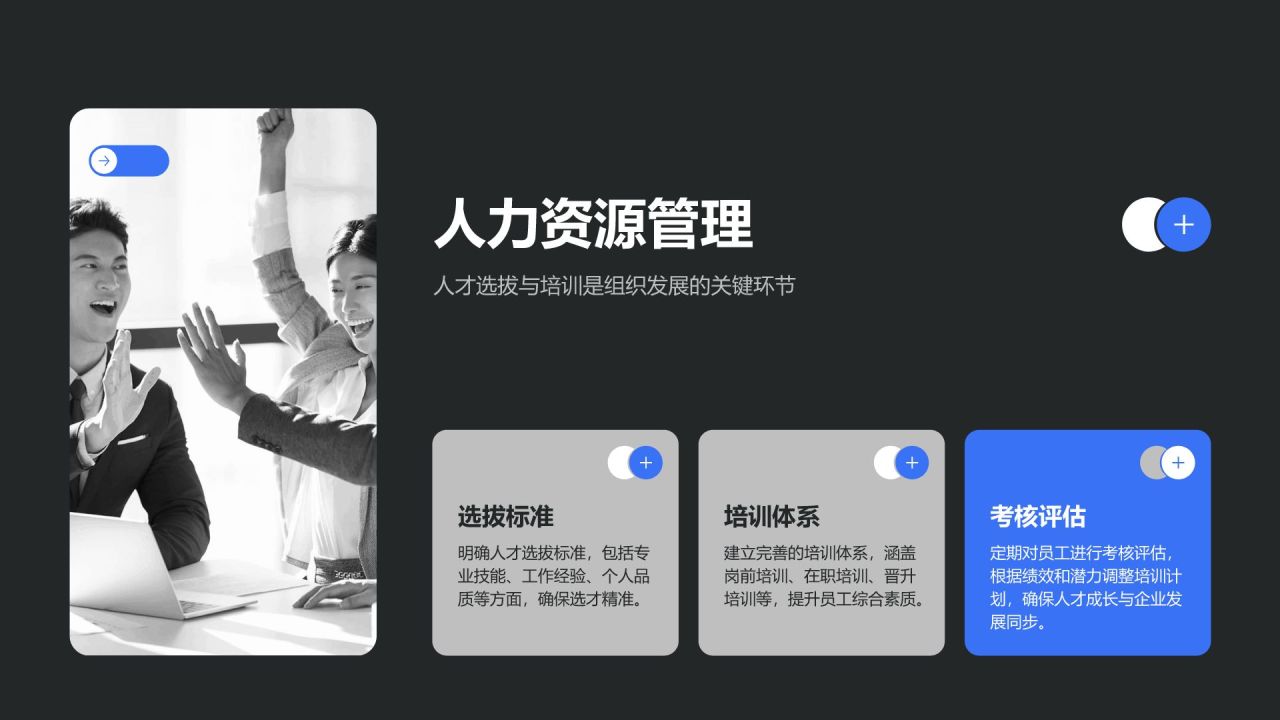 蓝色商务风年度战略目标落地实施方案PPT模板