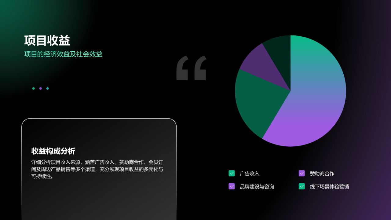 绿色渐变风传媒广告行业年终项目绩效汇报PPT模板