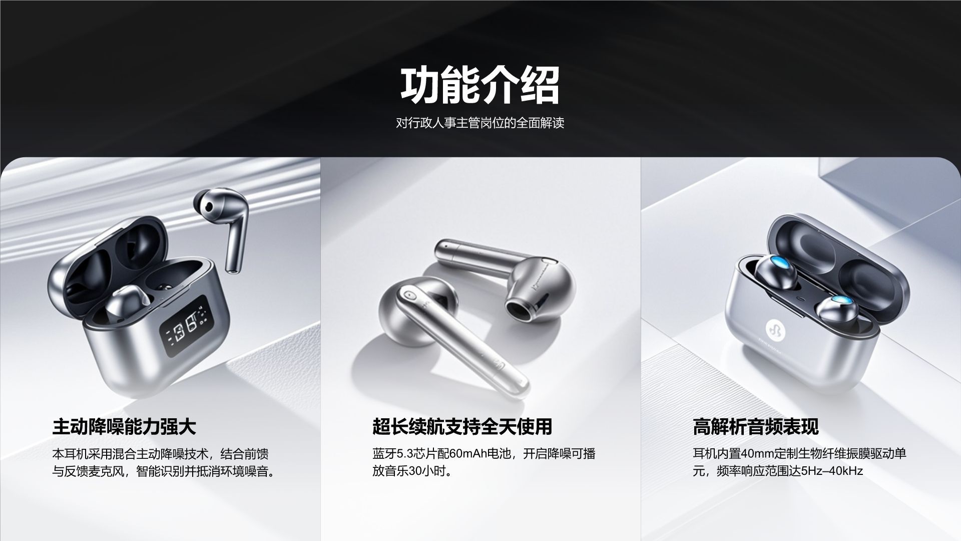 蓝色商务风创意产品发布展示PPT模板