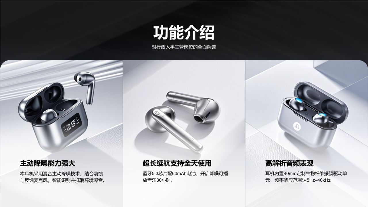 蓝色商务风创意产品发布展示PPT模板