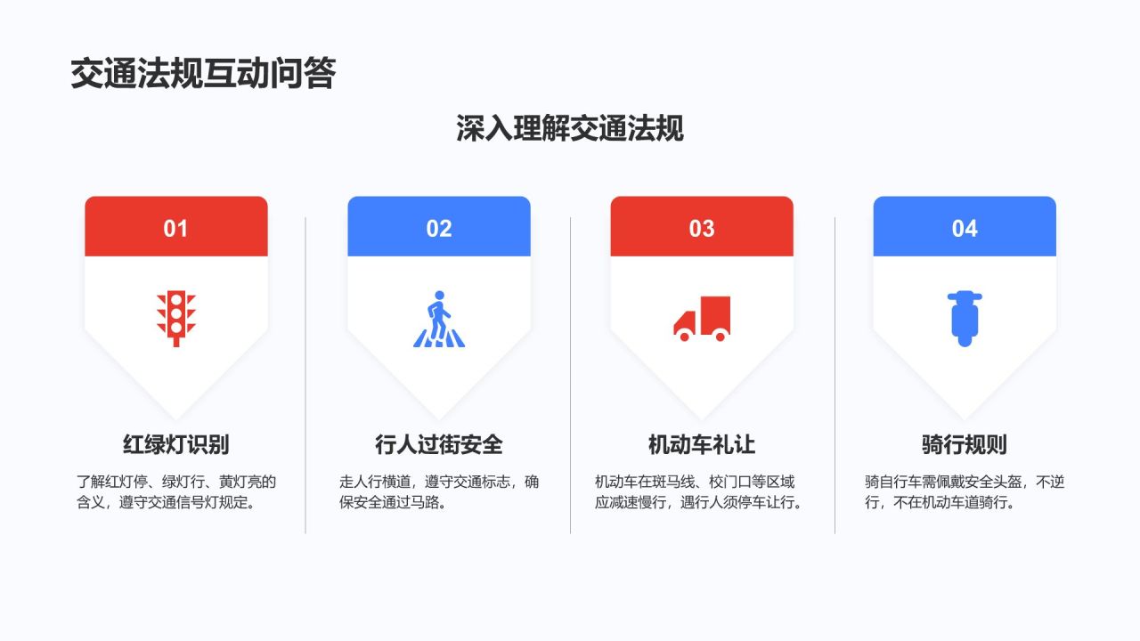 红色3D风学生冬季出行安全与交通常识教育PPT模板