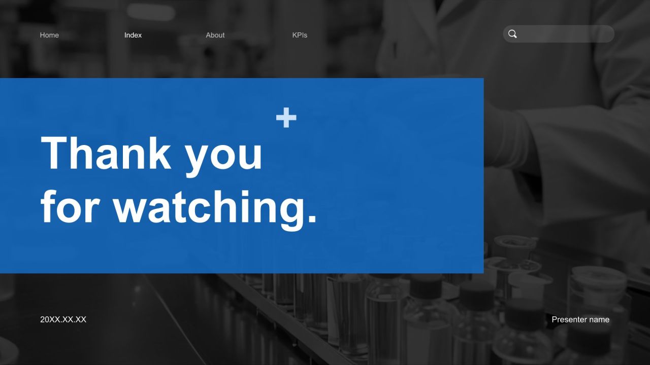 蓝色商务风医药行业年度研发与市场总结报告PPT模板