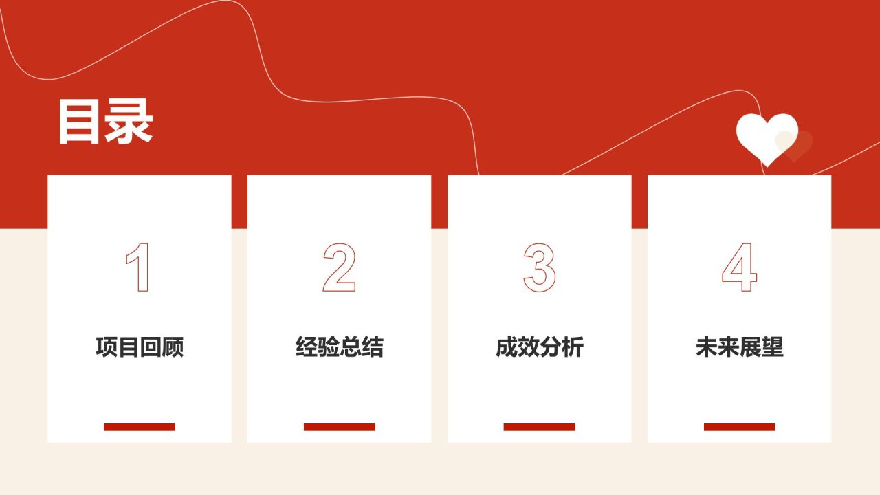 红色商务风公益慈善行业年度项目执行总结PPT模板