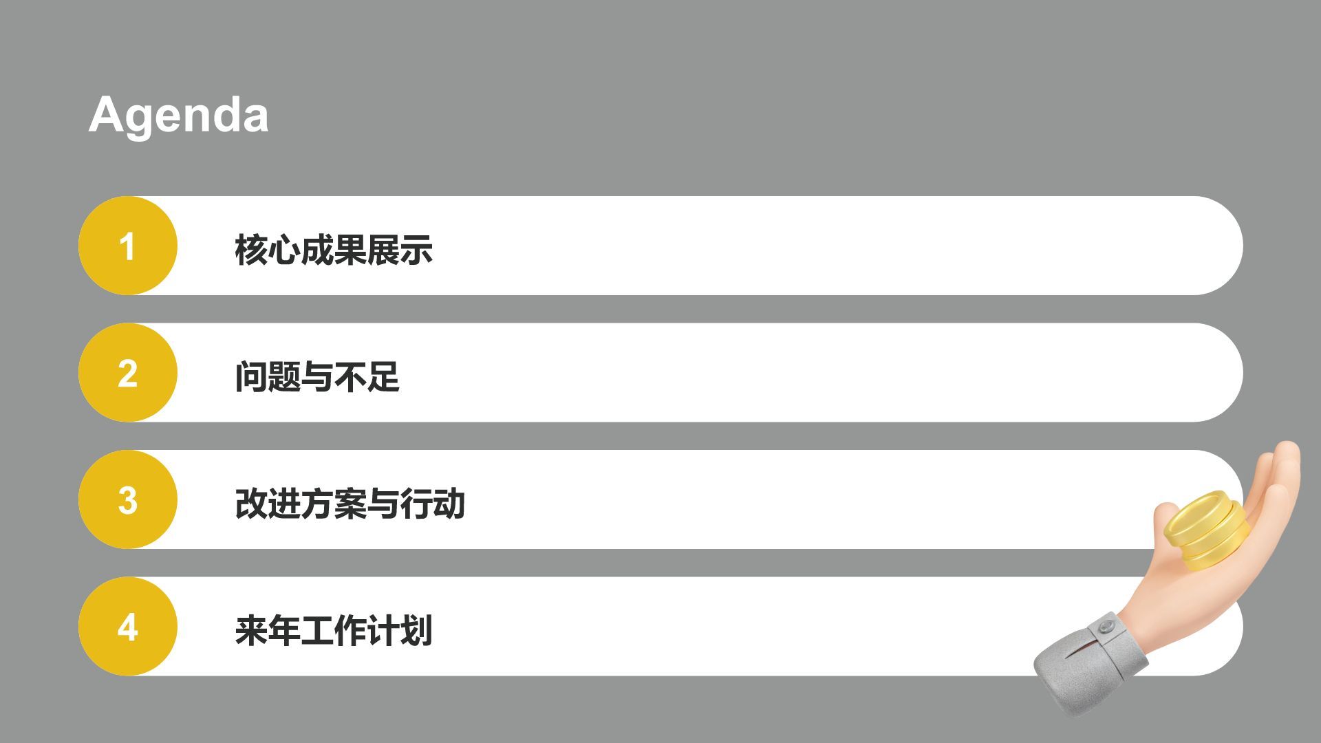 黄色3D风通用行业年终总结模板PPT模板