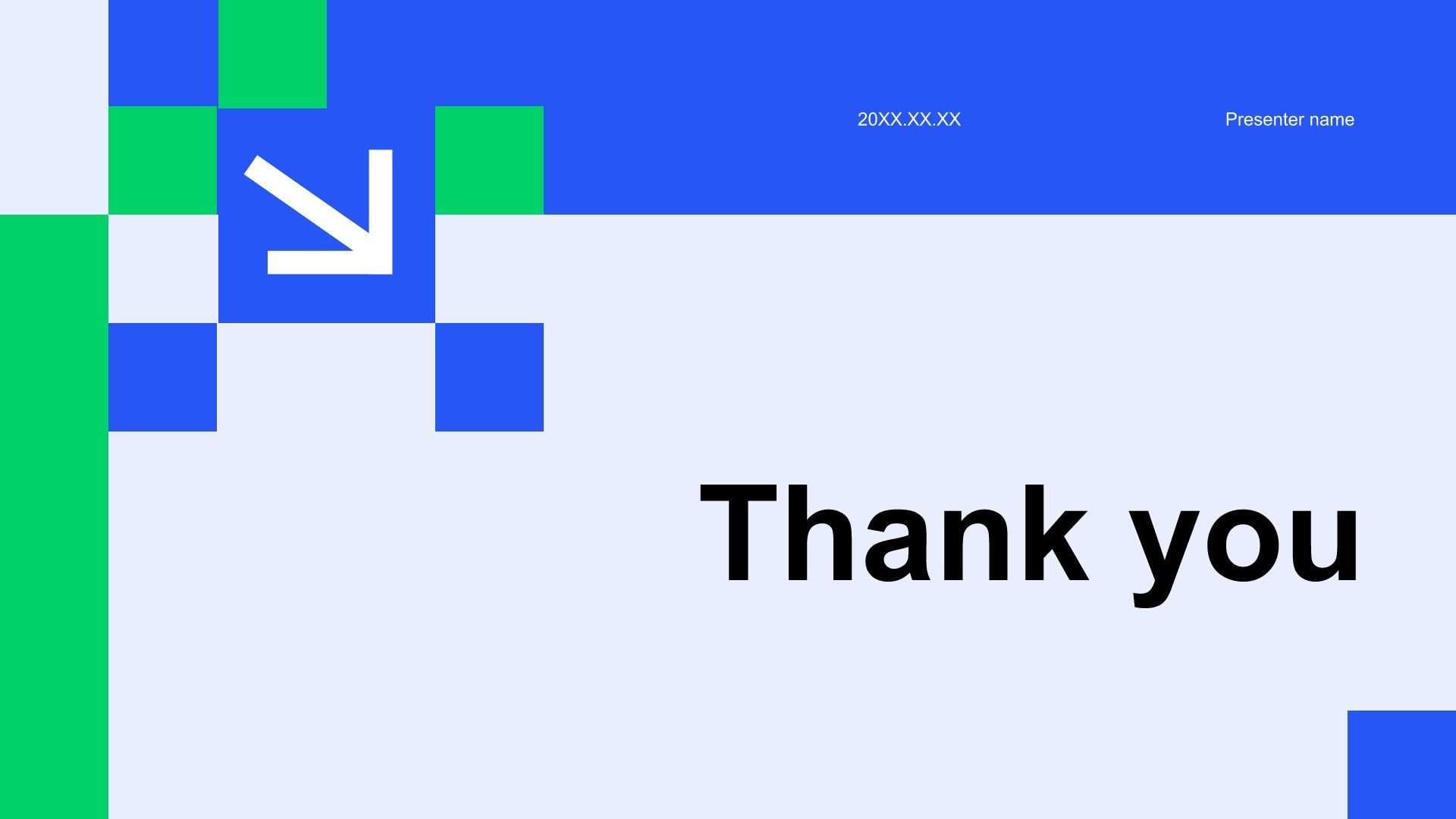 蓝色扁平风通用行业年终总结模板PPT模板