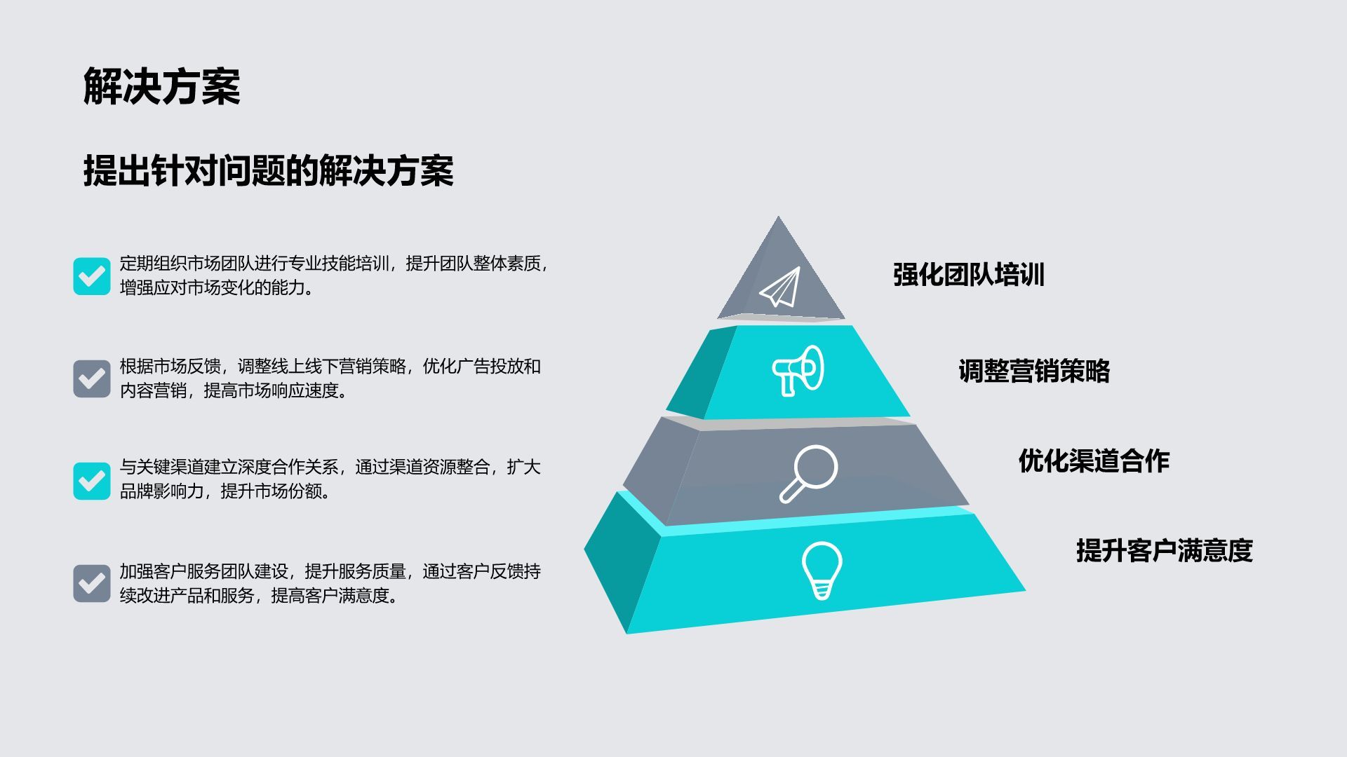 蓝色3D风市场部年度业绩复盘与目标汇报PPT模板