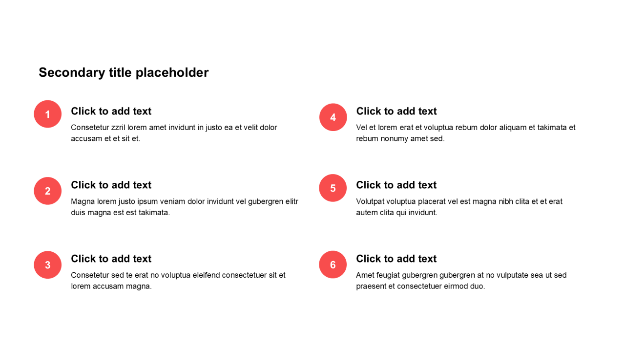 简约扁平纯文字列表