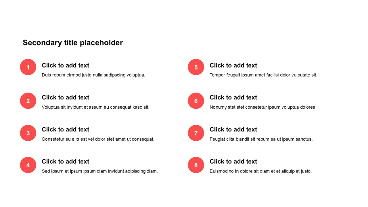 简约扁平纯文字列表