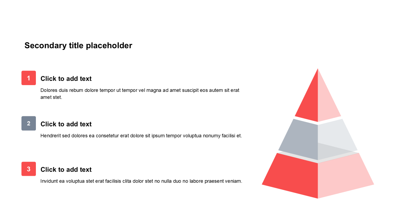 简约扁平纯文字棱锥