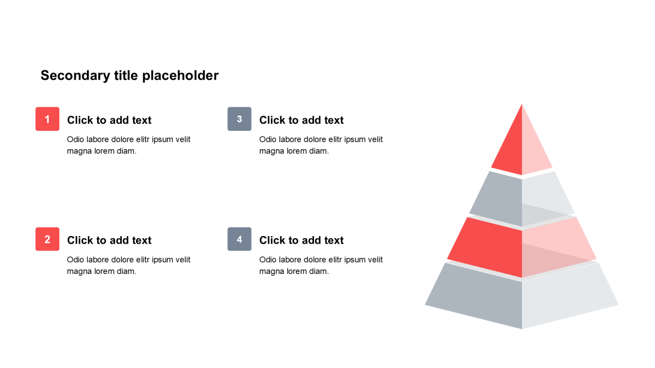 简约扁平纯文字棱锥