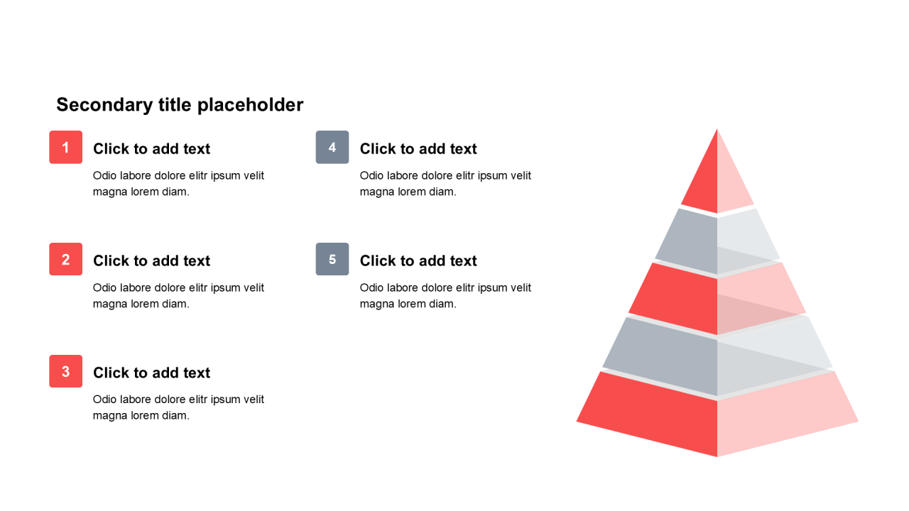 简约扁平纯文字棱锥