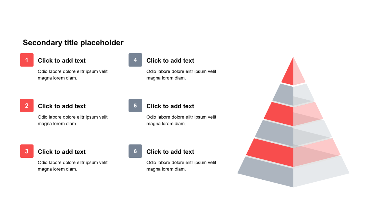 简约扁平纯文字棱锥