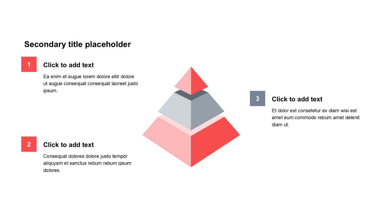 简约扁平纯文字棱锥