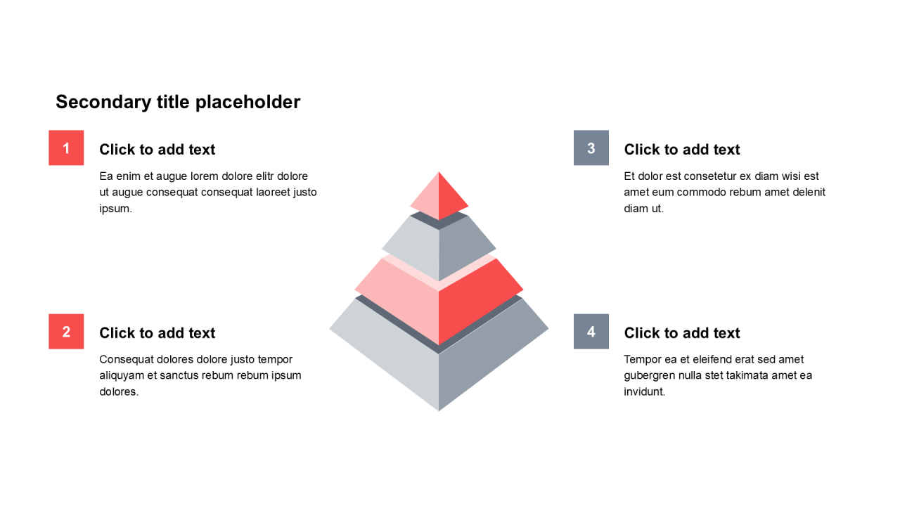 简约扁平纯文字棱锥