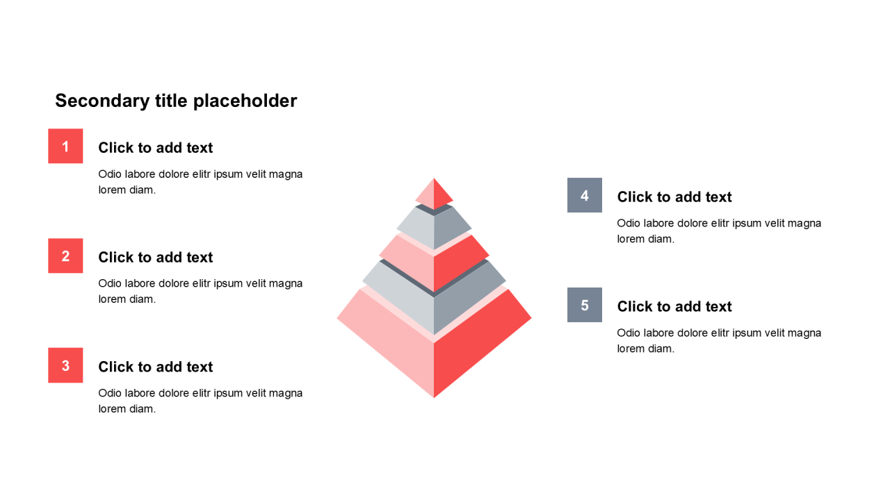 简约扁平纯文字棱锥