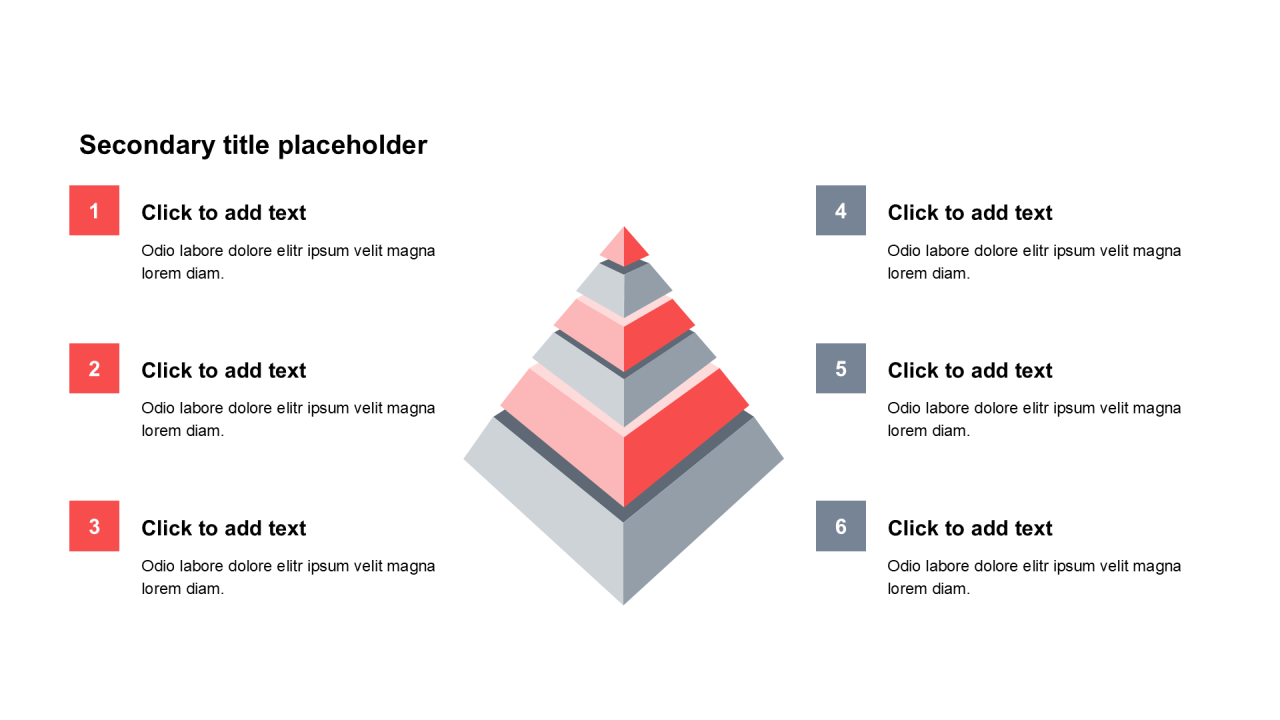 简约扁平纯文字棱锥