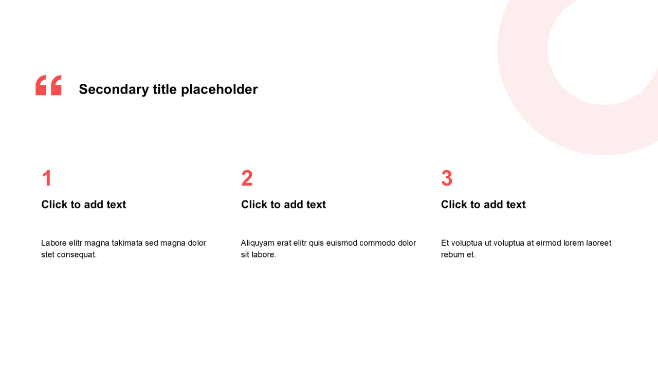 简约风纯文字PPT列表