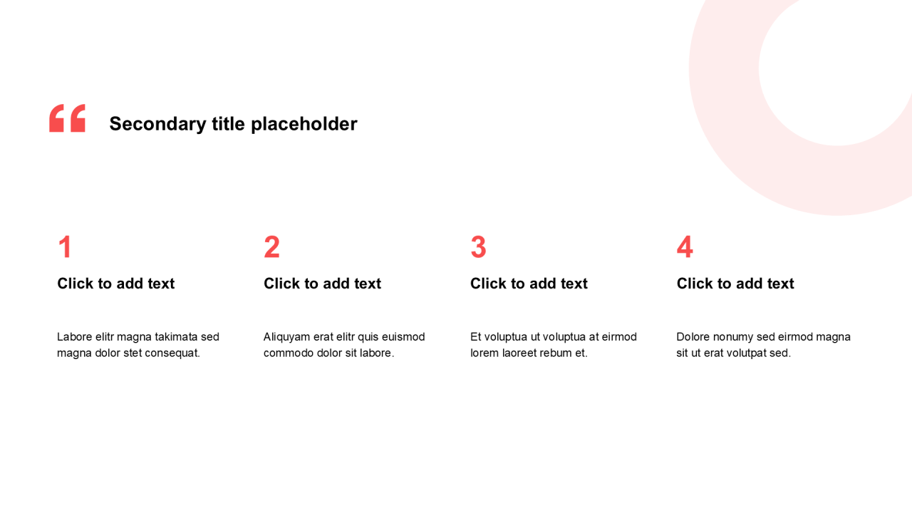 简约风纯文字PPT列表