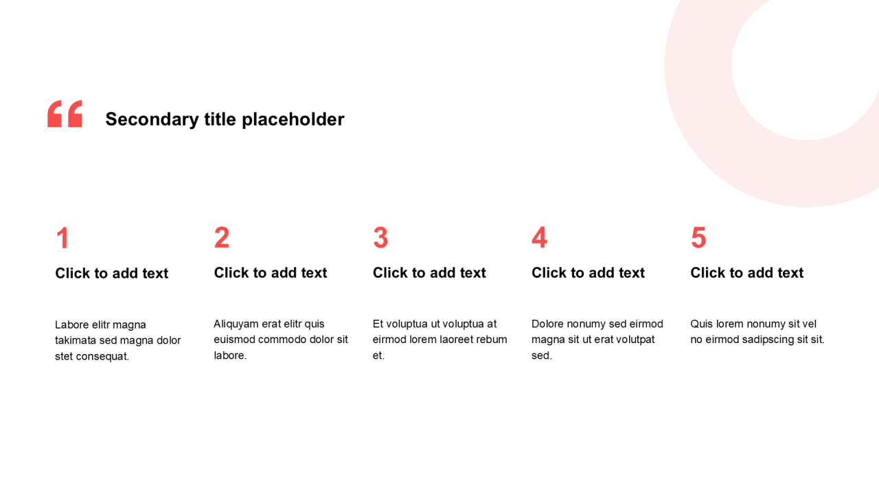 简约风纯文字PPT列表