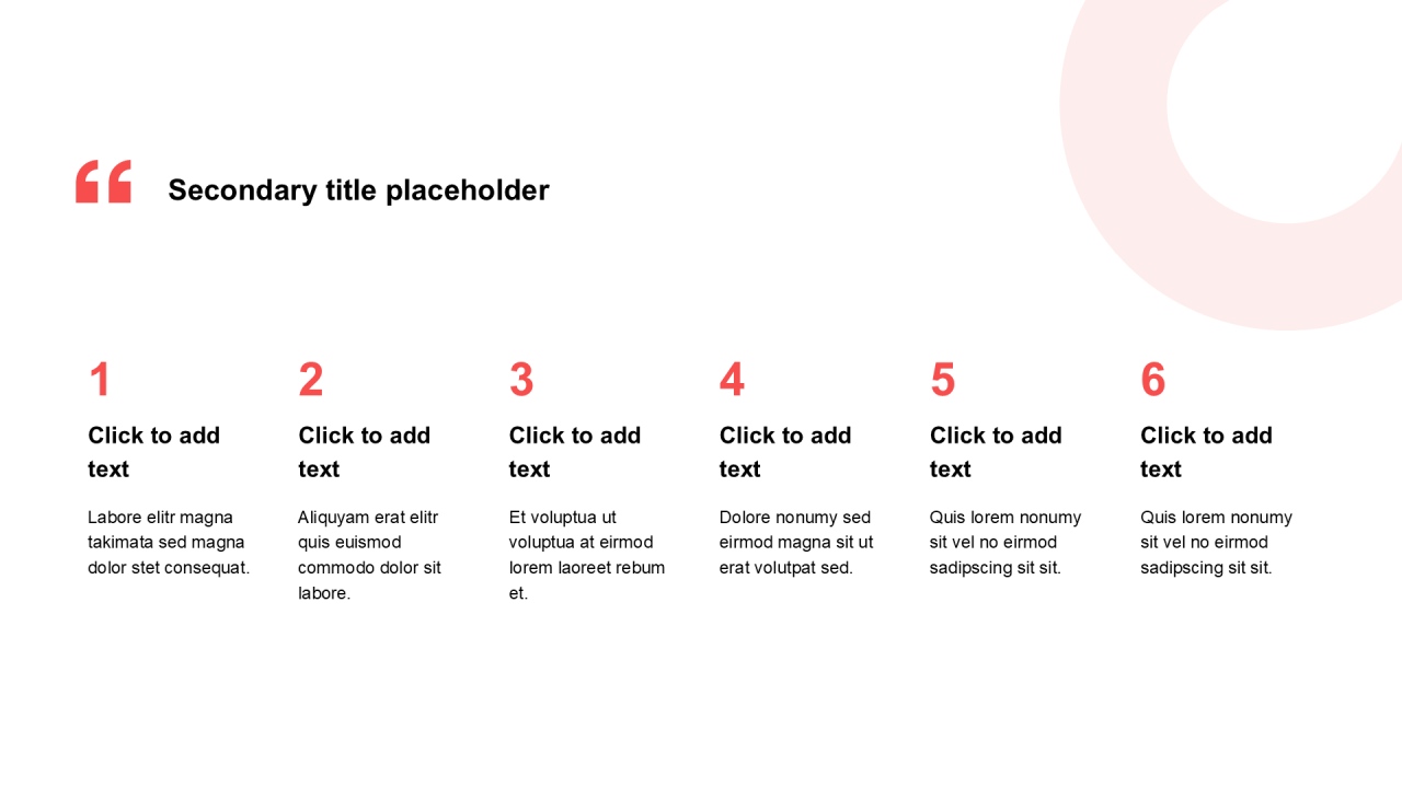 简约风纯文字PPT列表