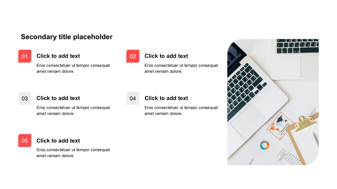 简约扁平含图片PPT列表