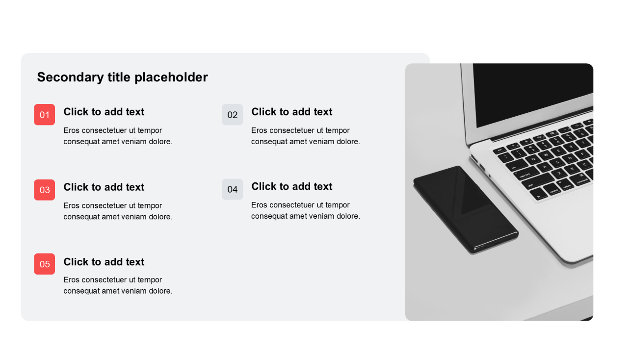 简约扁平含图片PPT列表