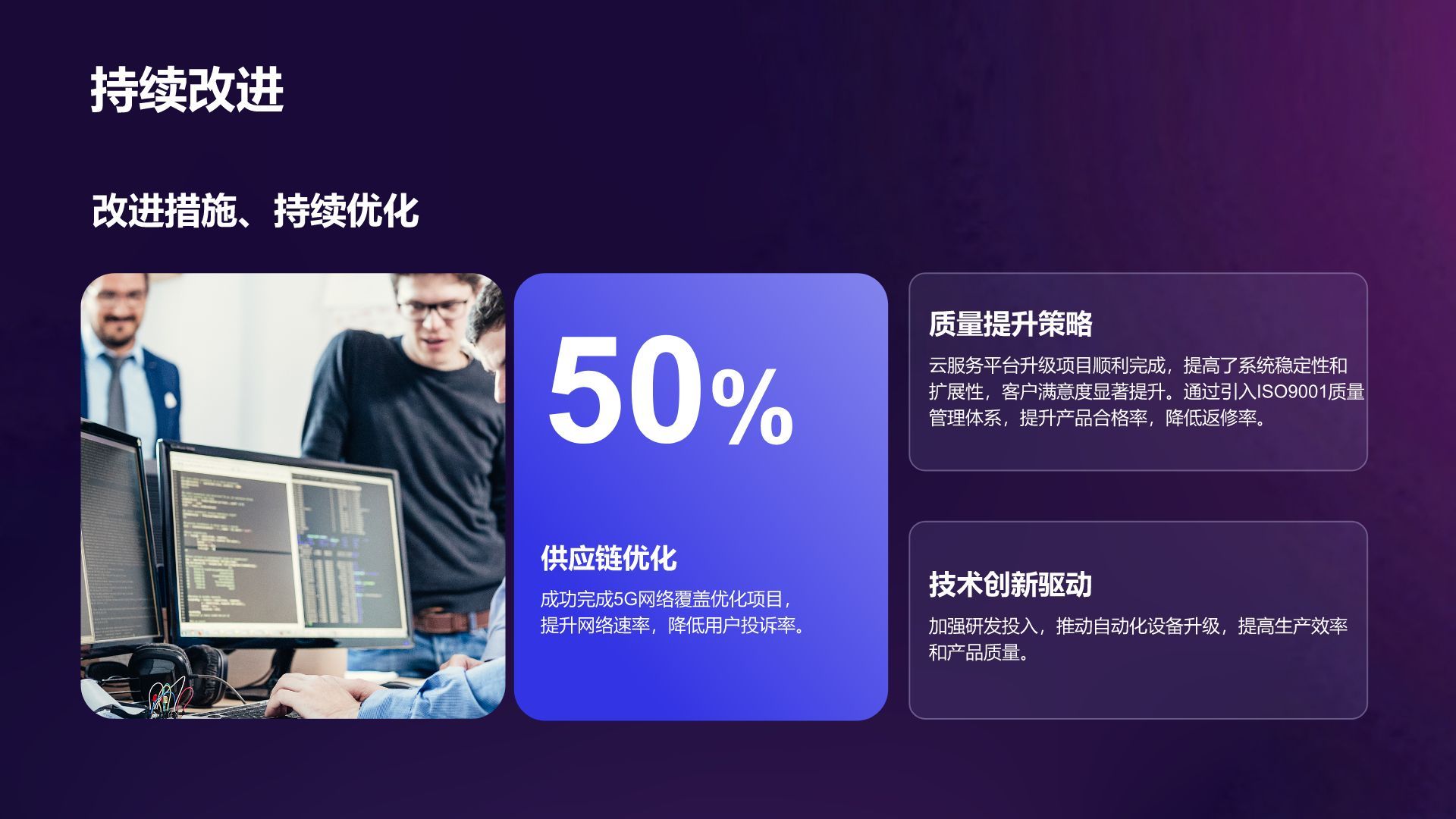 蓝色3D风制造业年度生产经营总结报告PPT模板