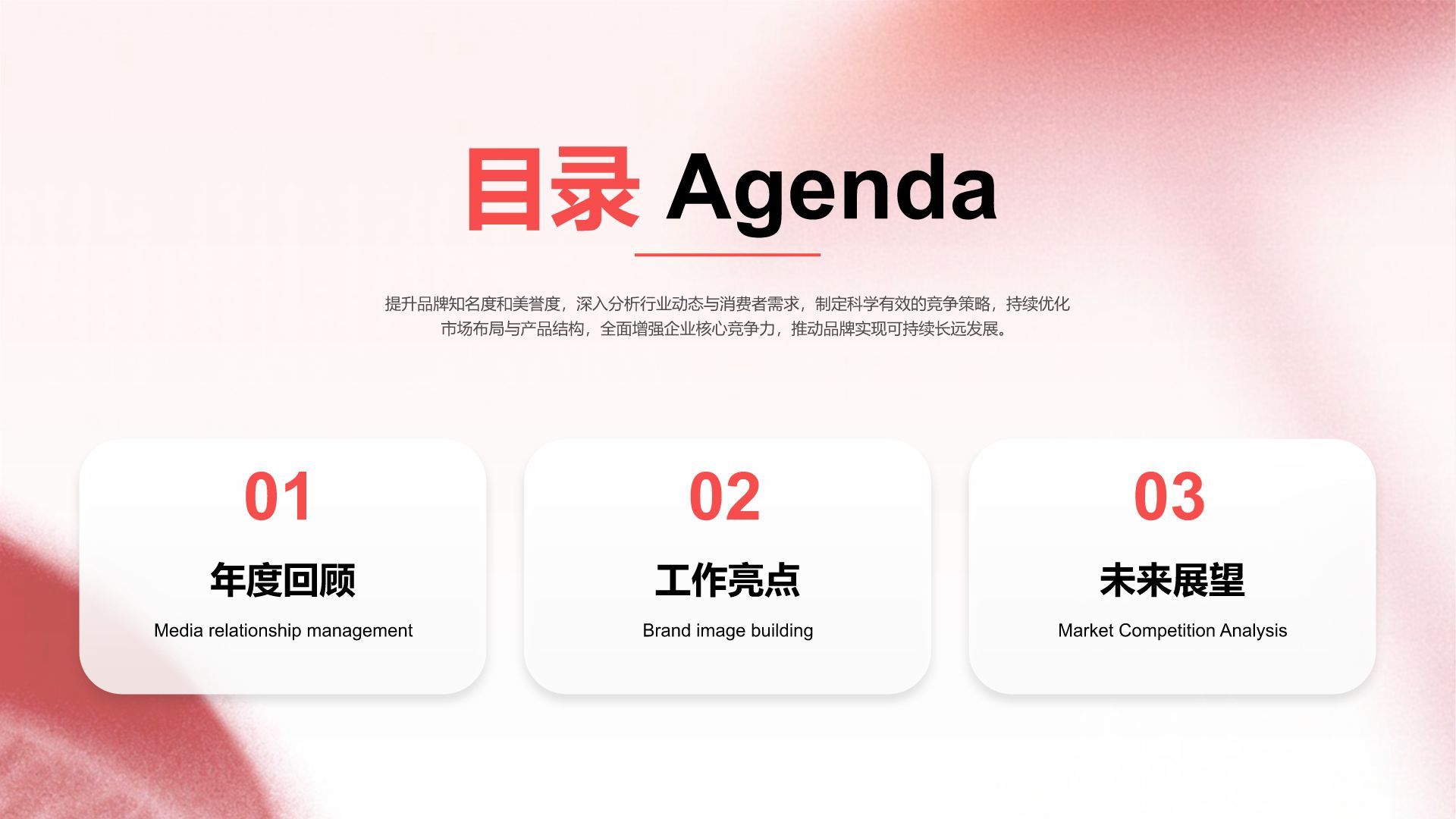 红色3D风通用岗位年终总结PPT模板PPT模板