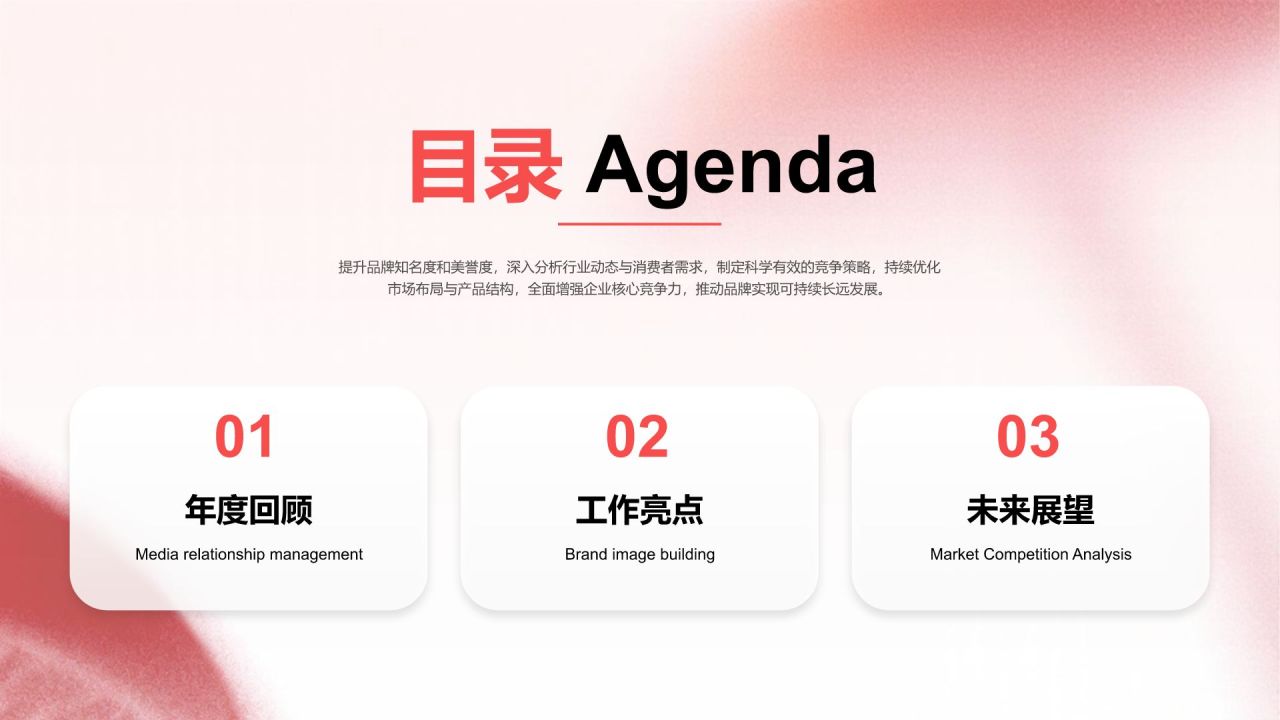 红色3D风通用岗位年终总结PPT模板PPT模板