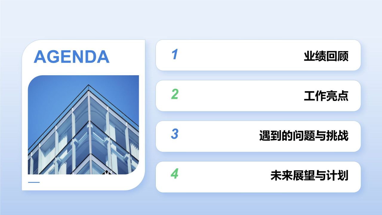 蓝色商务风通用岗位年终总结PPT模板PPT模板