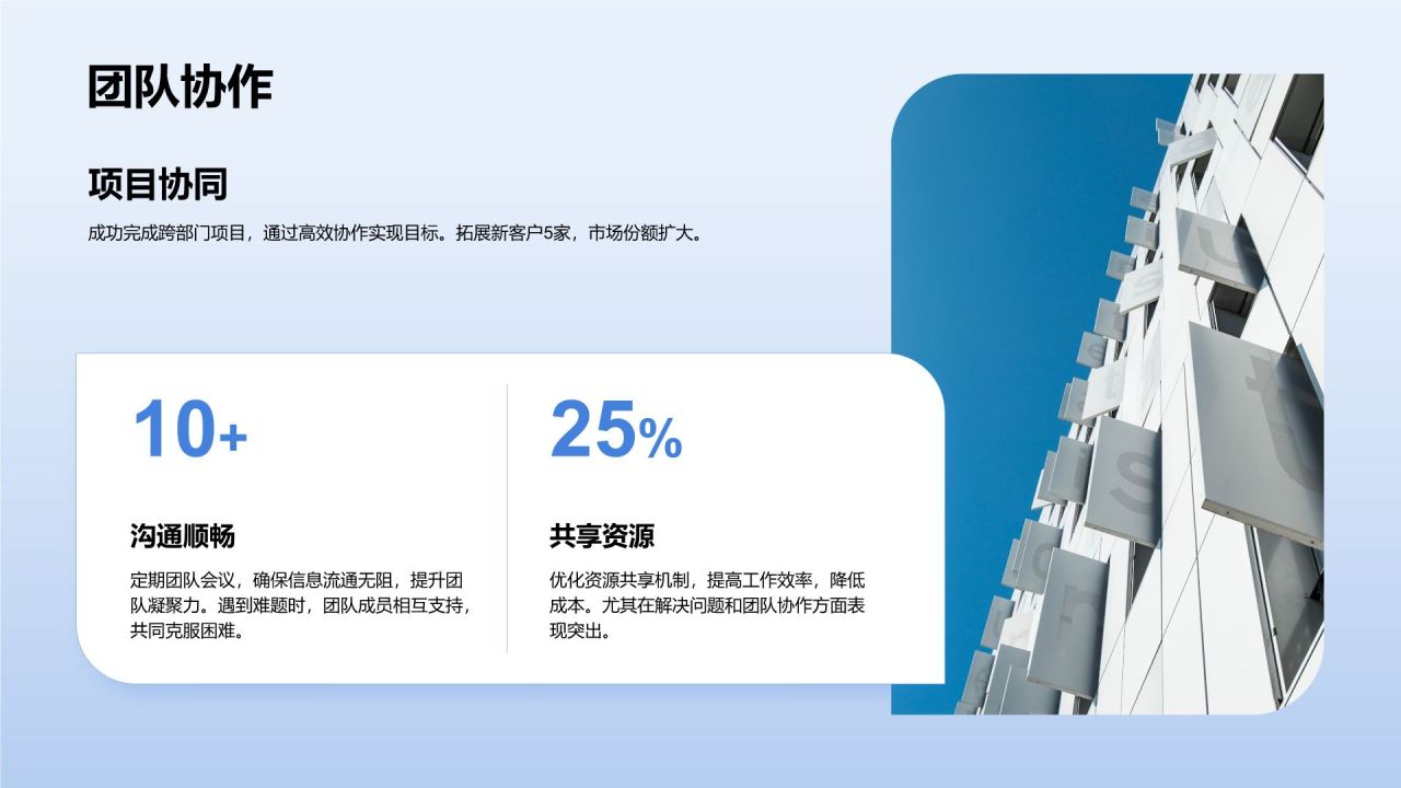 蓝色商务风通用岗位年终总结PPT模板PPT模板