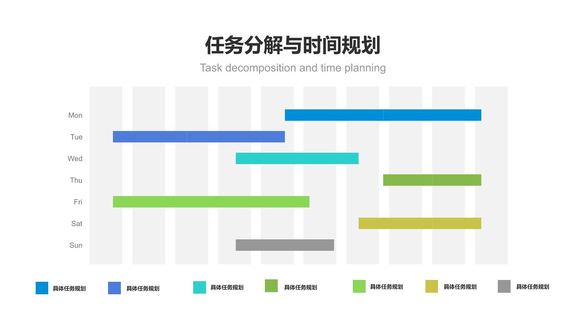 蓝色商务风甘特图 Gantt ChartPPT模板