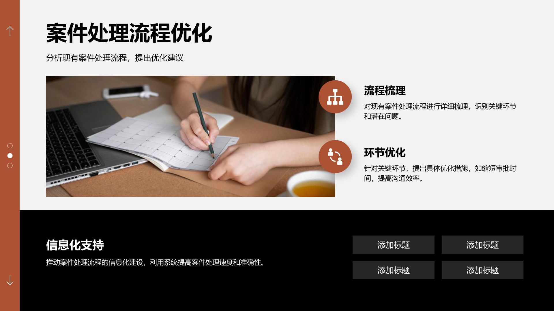 红色商务风法务部年度案件处理与合规总结报告PPT模板