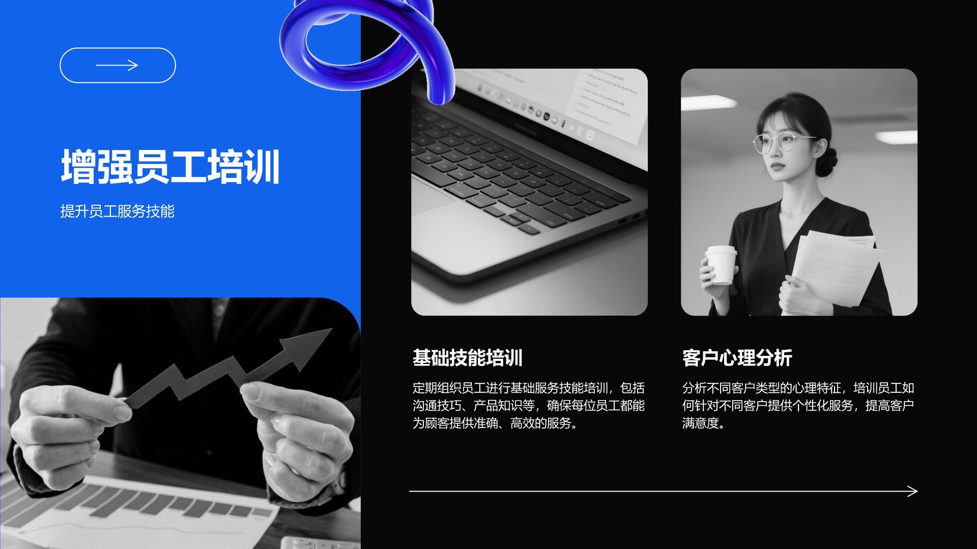 蓝色3D风售后服务部年度客户反馈与优化报告PPT模板