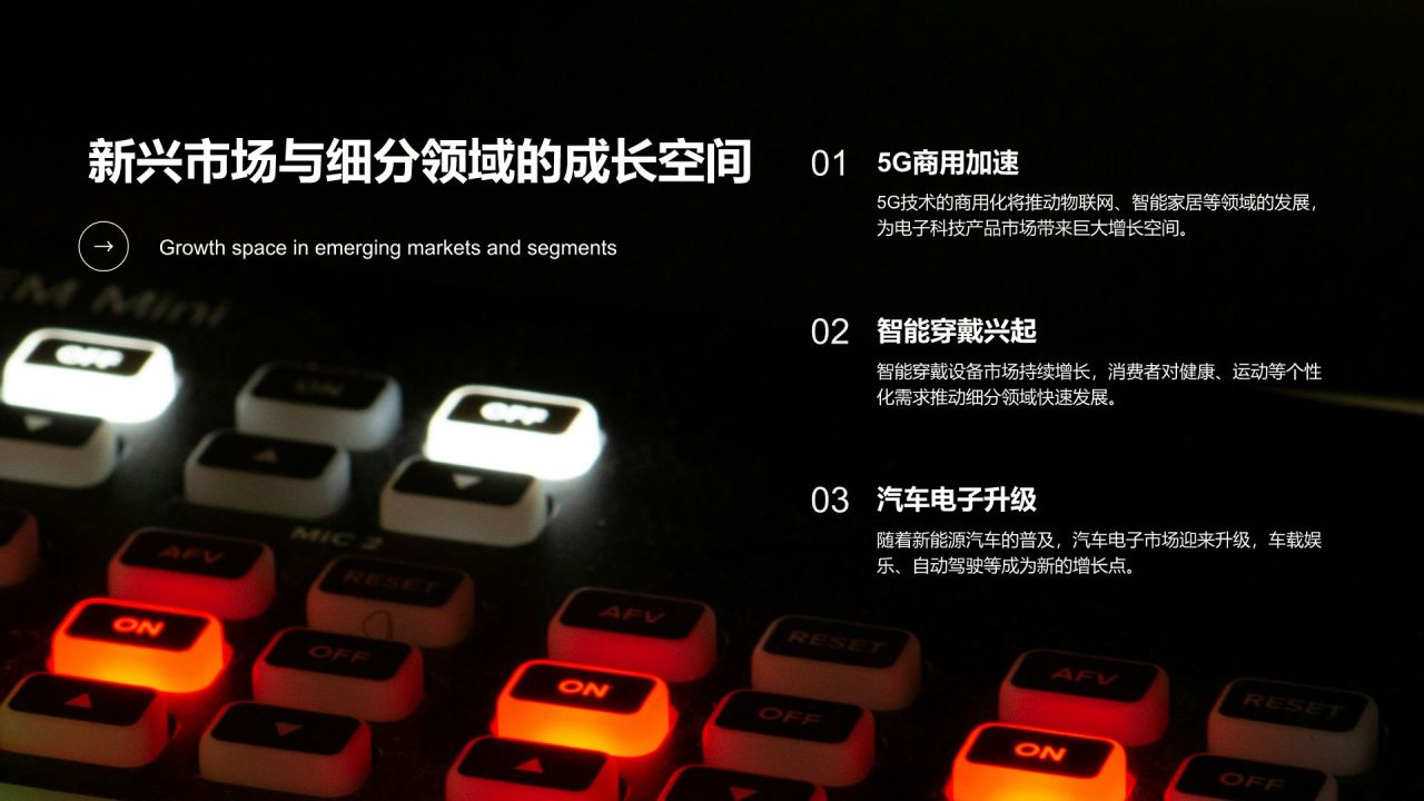 橙色科技风产品市场前景分析PPT模板