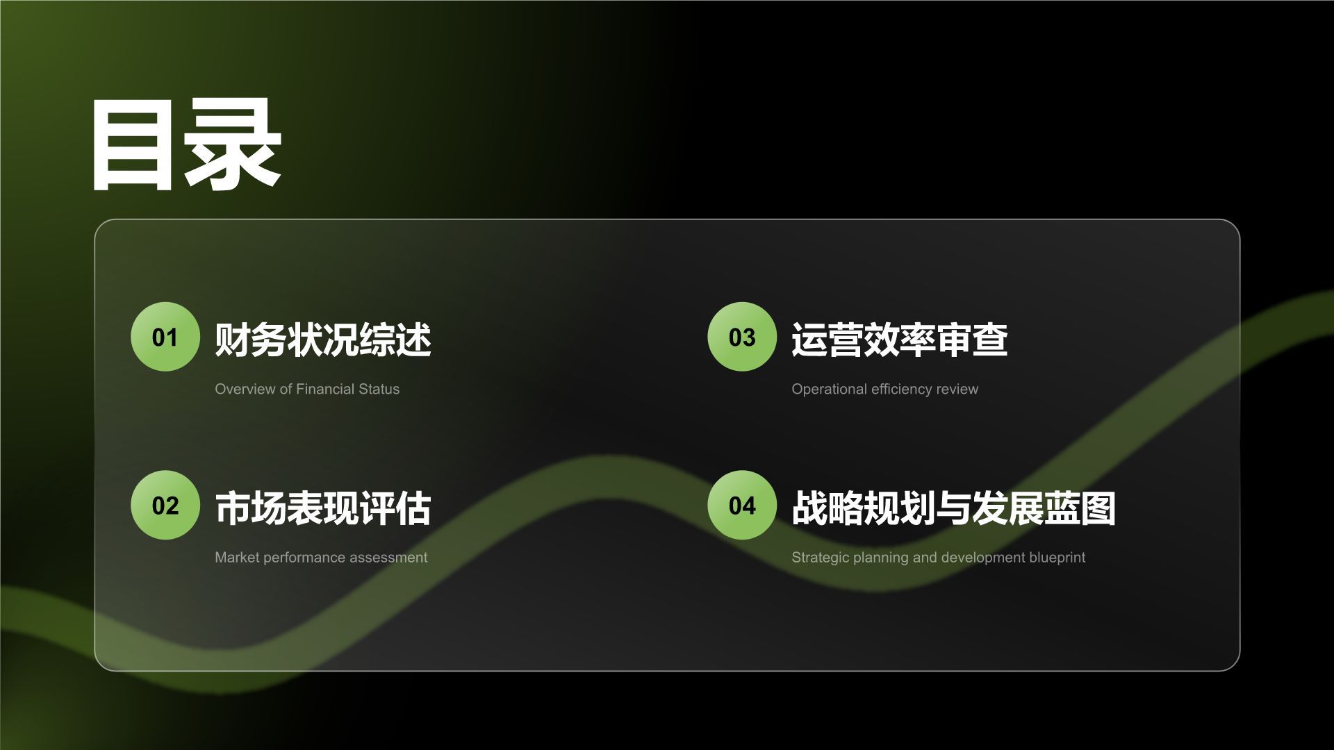 绿色简约风企业经营数据汇总与规划PPT模板