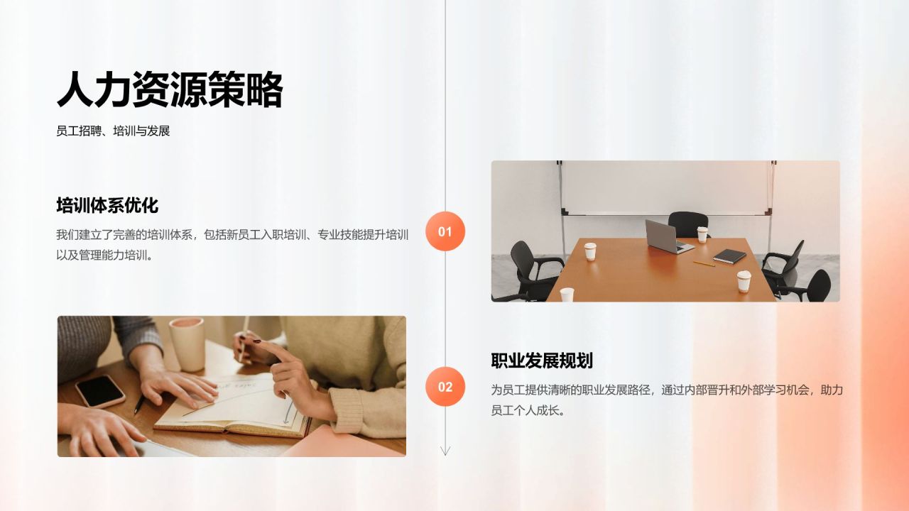 橙色商务风年终工作总结与新年度计划汇报PPT模板