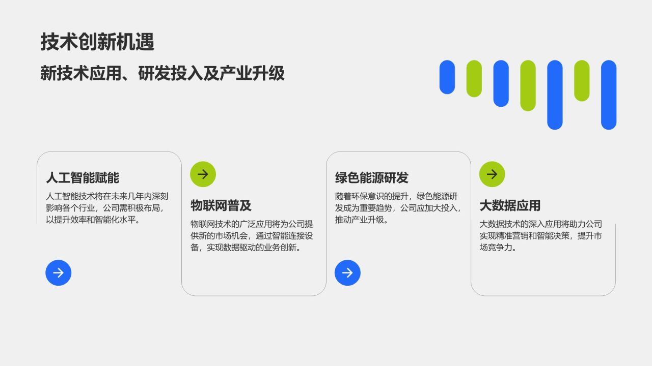 蓝色商务风公司年度总结与未来展望PPT模板