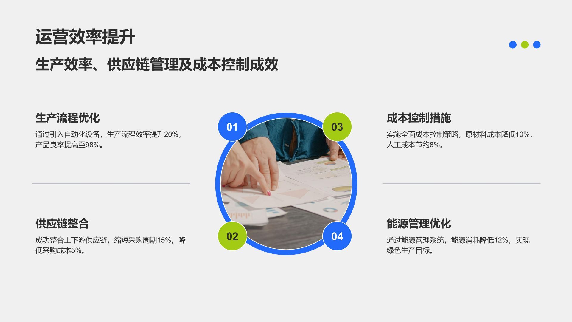 蓝色商务风公司年度总结与未来展望PPT模板