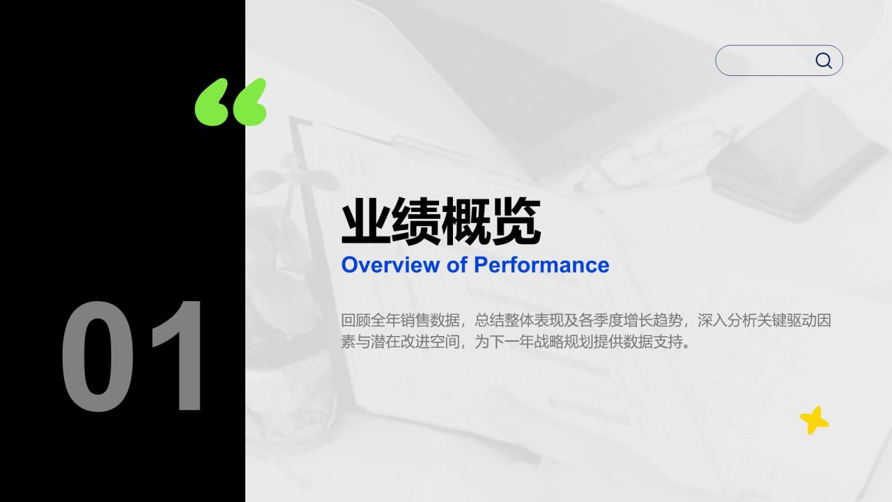 蓝色商务风销售业绩年终总结PPT模板