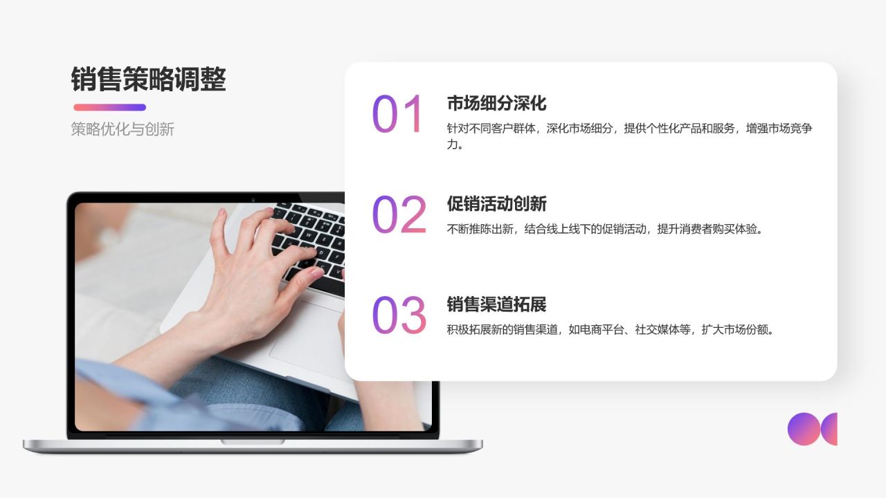 紫色简约风销售业绩年终总结PPT模板