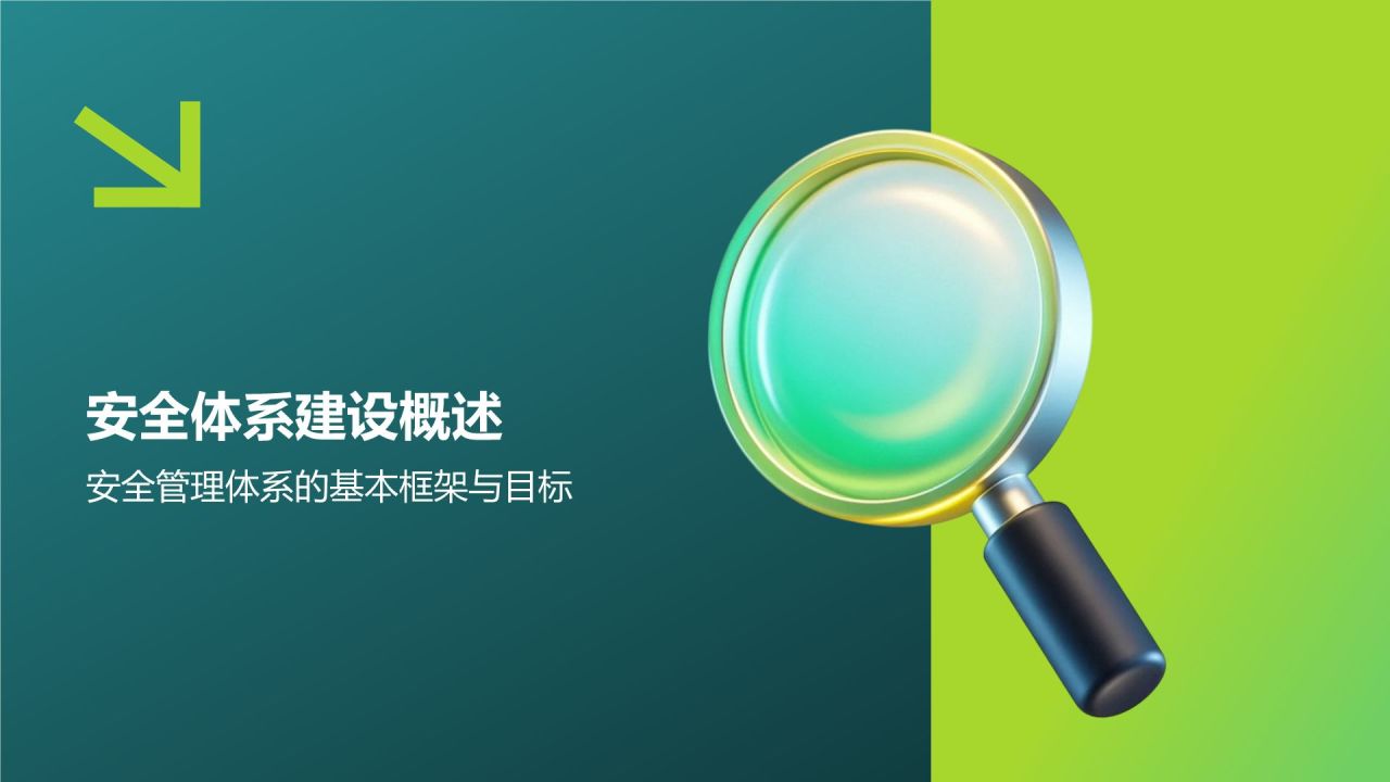 绿色商务风企业安全体系建设与风险防控汇报PPT模板