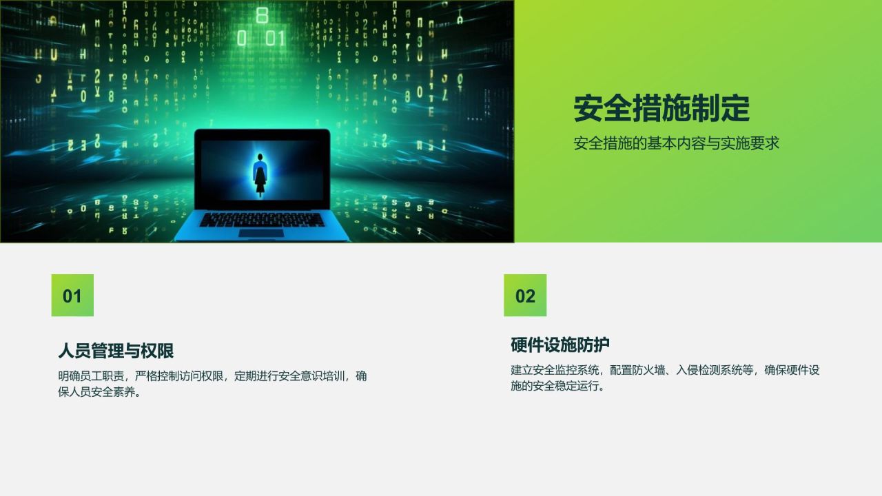 绿色商务风企业安全体系建设与风险防控汇报PPT模板