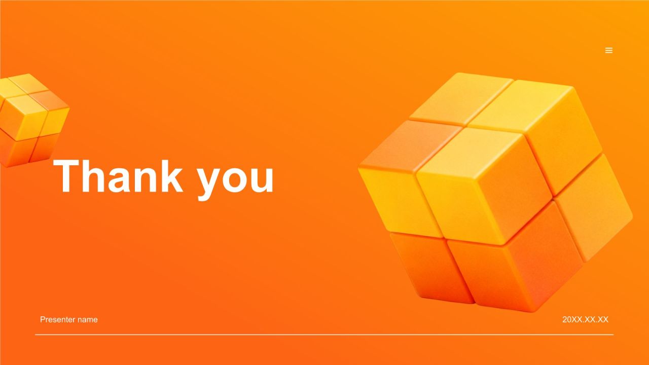 橙色3D风产品部年度项目总结与规划报告PPT模板