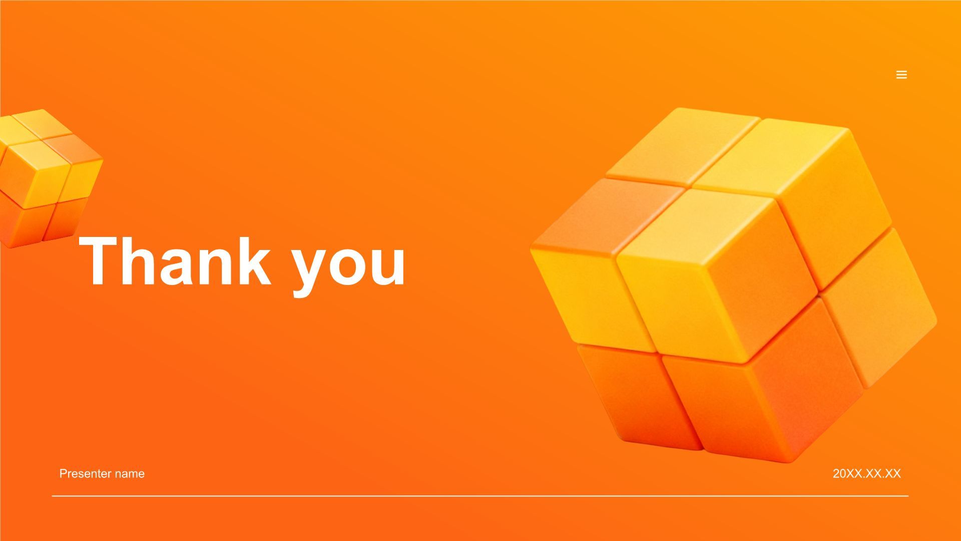 橙色3D风产品部年度项目总结与规划报告PPT模板