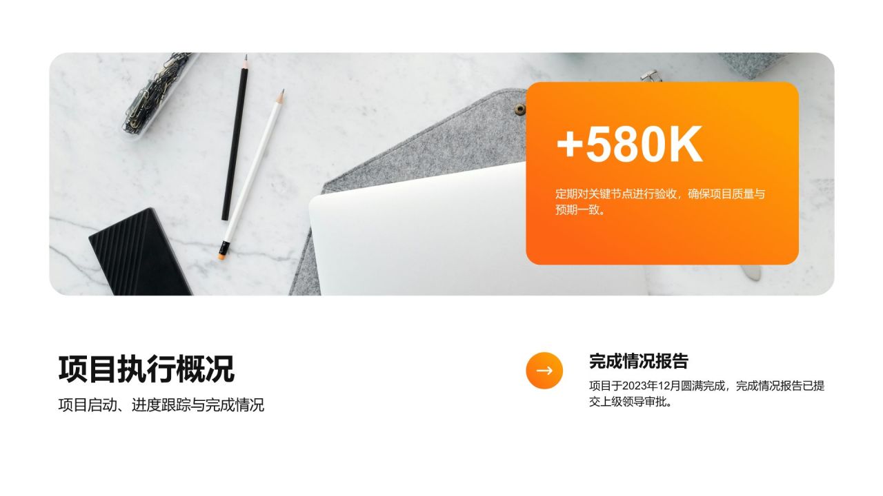 橙色3D风产品部年度项目总结与规划报告PPT模板