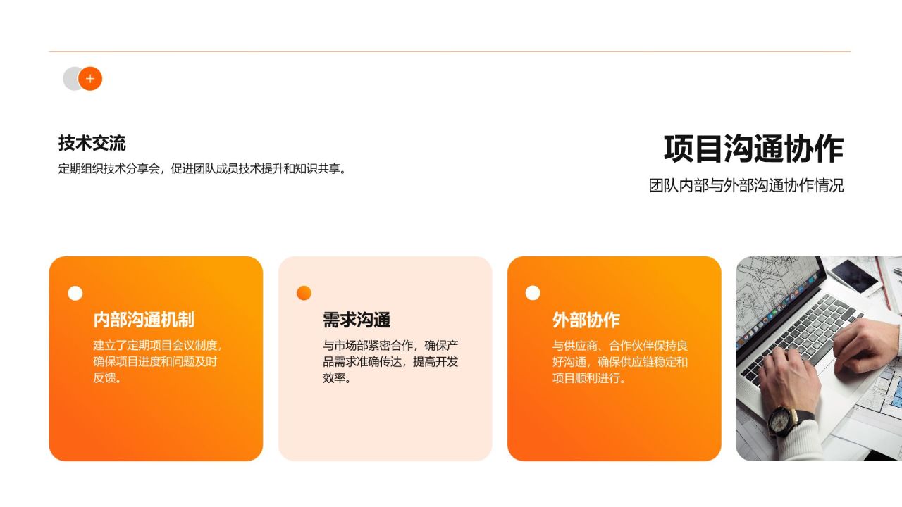 橙色3D风产品部年度项目总结与规划报告PPT模板