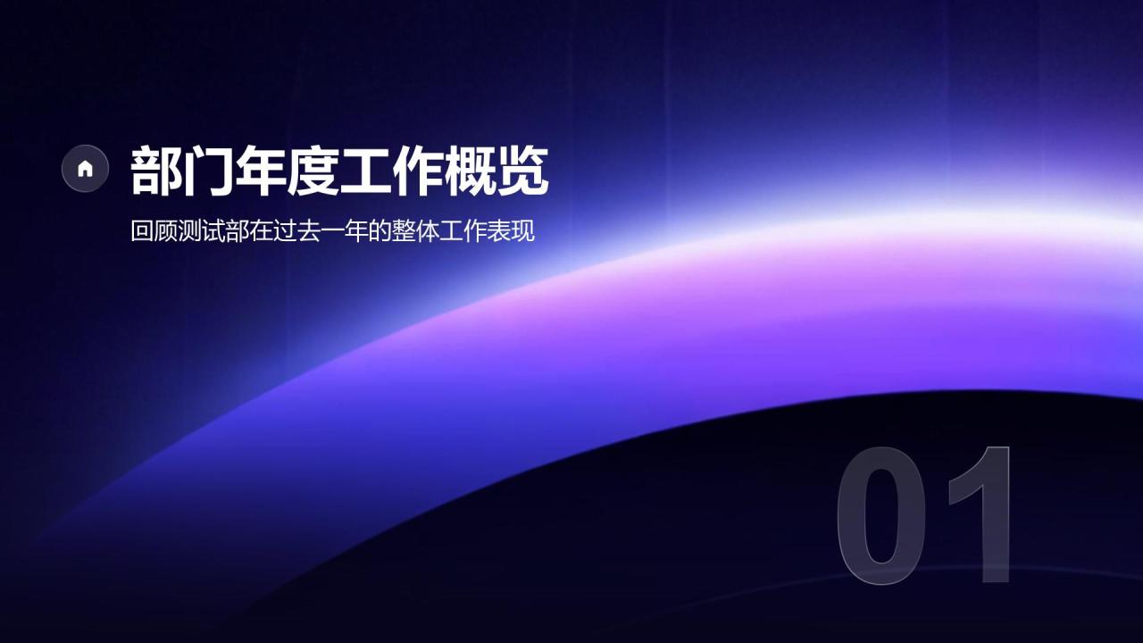 紫色渐变风测试部年度性能检测与问题总结报告PPT模板